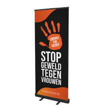 Orange the World-Banner – schwarz
