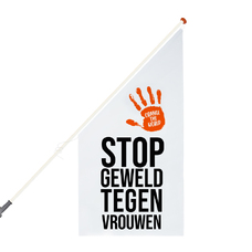 Orange the World Kioskflagge – weiß