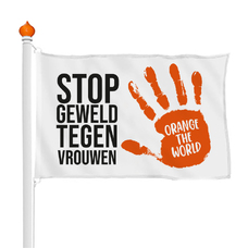 Orange die Weltflagge – weiß