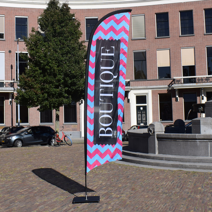 Beachflag Straight Aluminium XL