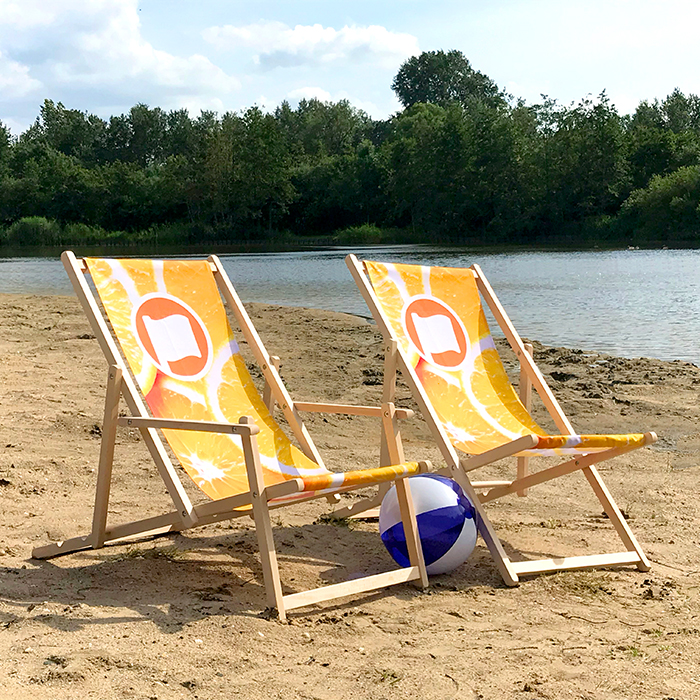 Strandstuhl mit Rückenlehne