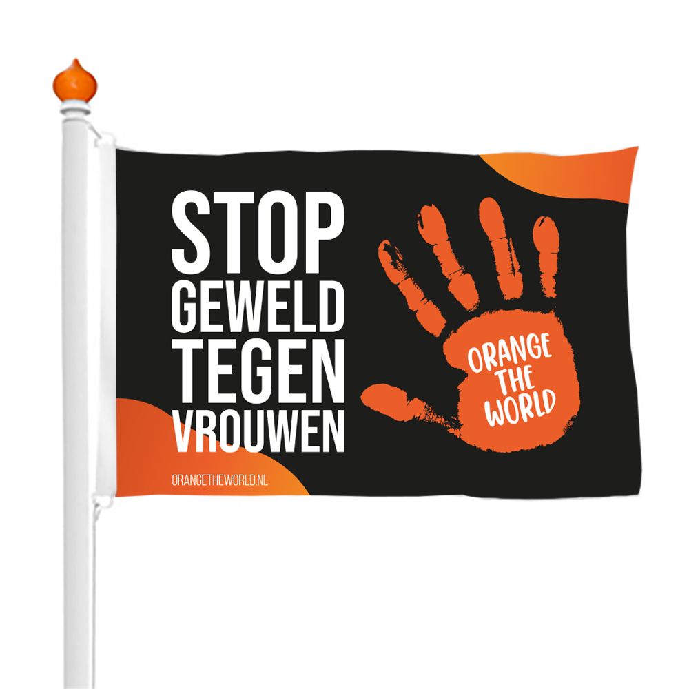Orange die Weltflagge – schwarz